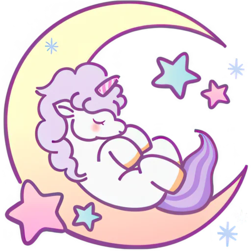 😴 Стикер «Единорожек» для Telegram