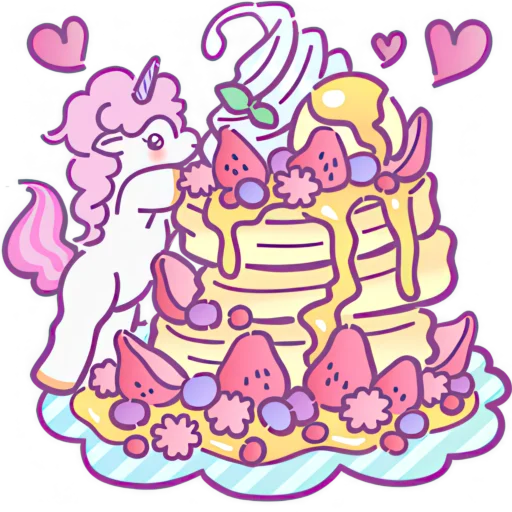 🎂 Стикер «Единорожек» для Telegram