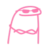 😎 Эмодзи «Flork Pink Amp» для Telegram