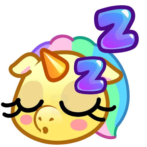 😴 Эмодзи «Unicorn Emoji» для Telegram
