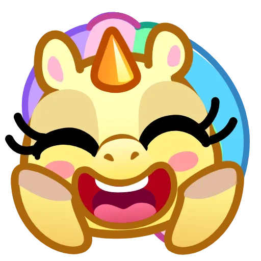 😅 Стикер «Unicorn Emoji -» для Telegram