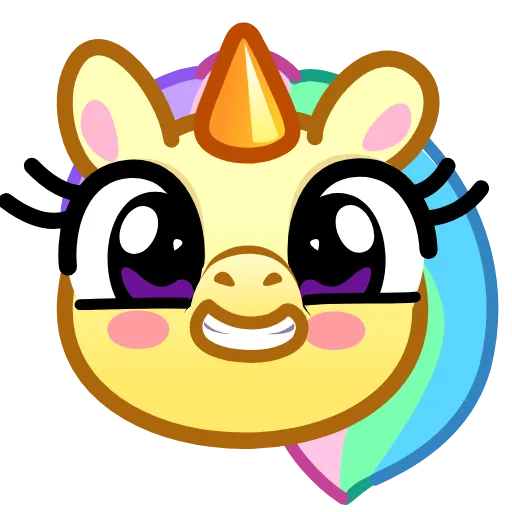 😄 Стикер «Unicorn Emoji -» для Telegram