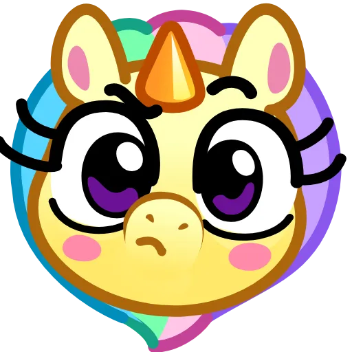 😠 Стикер «Unicorn Emoji -» для Telegram