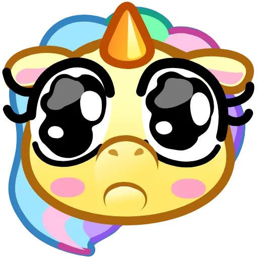 🥹 Стикер «Unicorn Emoji -» для Telegram