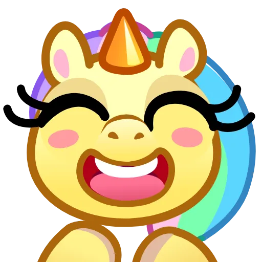 🤤 Стикер «Unicorn Emoji -» для Telegram