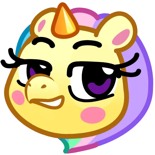 😏 Стикер «Unicorn Emoji -» для Telegram