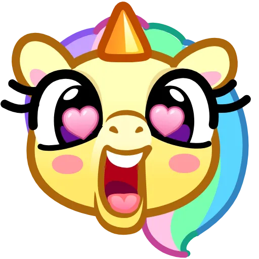 😍 Стикер «Unicorn Emoji -» для Telegram