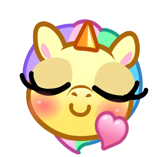 🥰 Стикер «Unicorn Emoji -» для Telegram