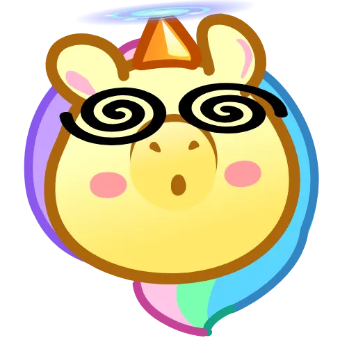 😵‍💫 Стикер «Unicorn Emoji -» для Telegram