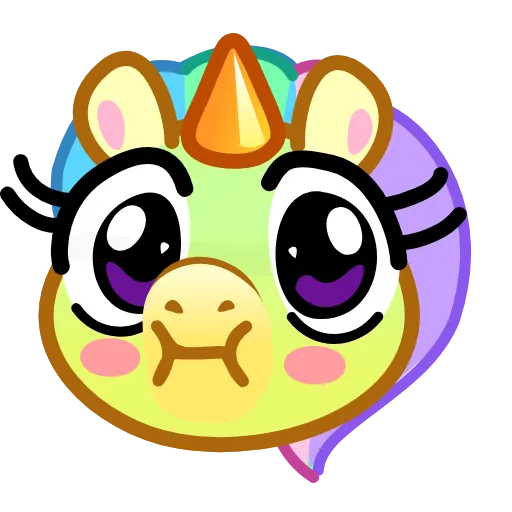 🤮 Стикер «Unicorn Emoji -» для Telegram