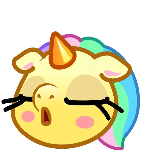 😴 Стикер «Unicorn Emoji -» для Telegram