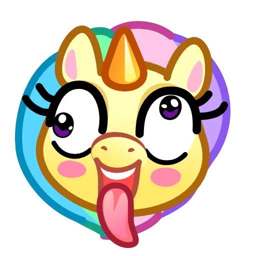 🤪 Стикер «Unicorn Emoji -» для Telegram