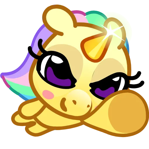 🤛 Стикер «Unicorn Emoji -» для Telegram