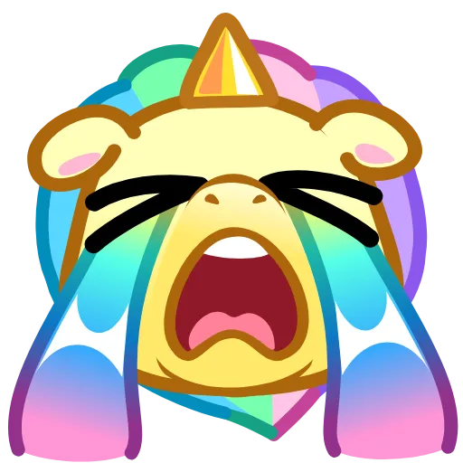 😭 Стикер «Unicorn Emoji -» для Telegram