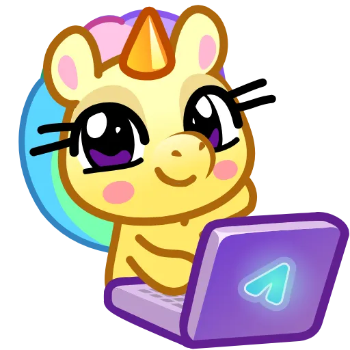 💻 Стикер «Unicorn Emoji -» для Telegram