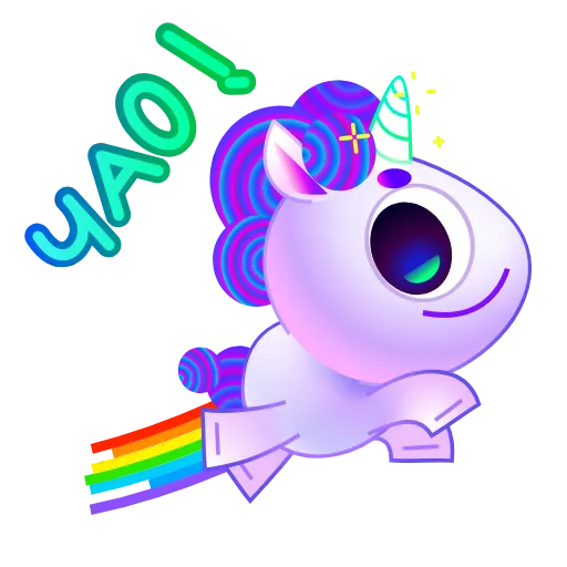 🤩 Эмодзи «Единорожек» для Telegram