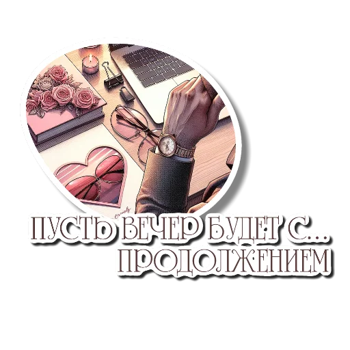 👟 Стикер «Утро день вечер ночь» для Telegram