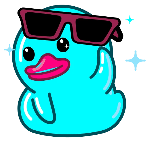 🕶️ Эмодзи «Утя циан» для Telegram