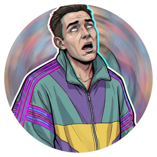 🙄 Стикер «VHS Glitch Mood» для Telegram