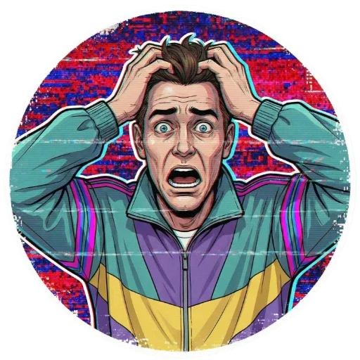 🤯 Стикер «VHS Glitch Mood» для Telegram