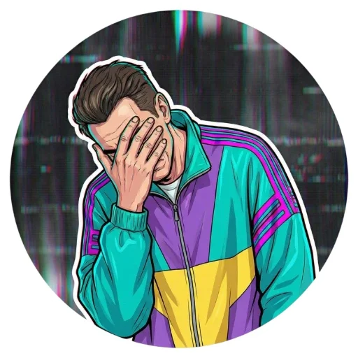 🤦‍♂️ Стикер «VHS Glitch Mood» для Telegram