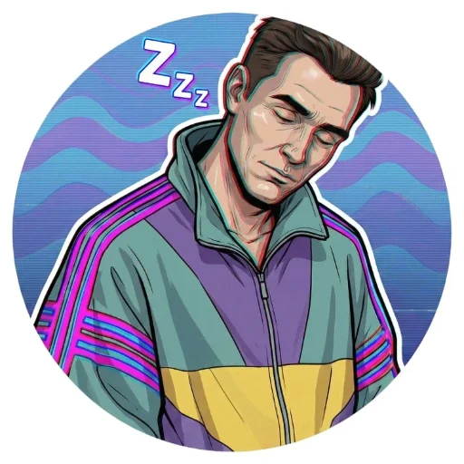 😴 Стикер «VHS Glitch Mood» для Telegram