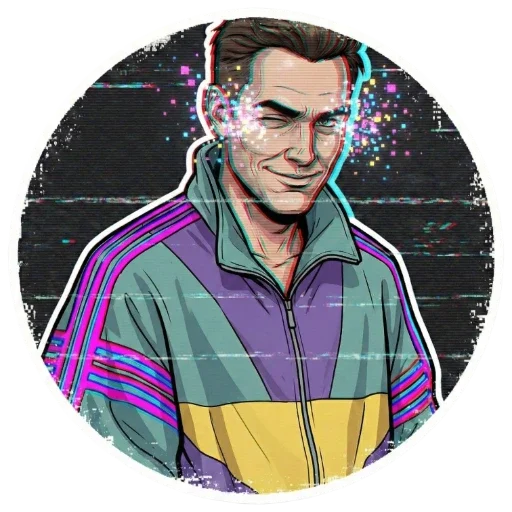 😉 Стикер «VHS Glitch Mood» для Telegram