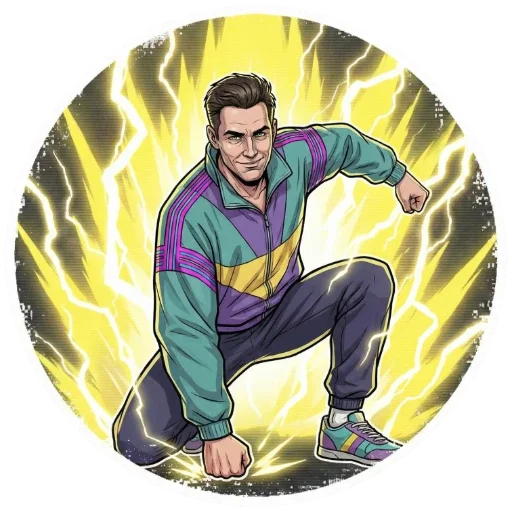 💪 Стикер «VHS Glitch Mood» для Telegram
