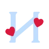 🩵 Эмодзи «Буквы с сердечками и иконки ко дню всех влюбленных» для Telegram