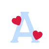 Эмодзи Буквы с сердечками и иконки ко дню всех влюбленных для Telegram — скачать