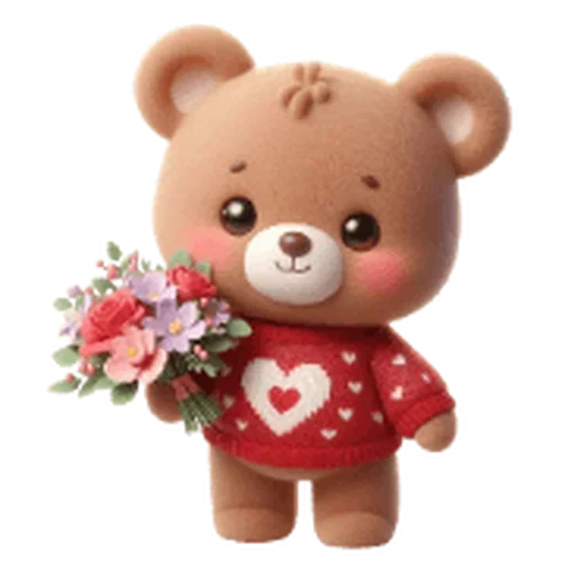 ❤️ Стикер «Valentines Bear» для Telegram