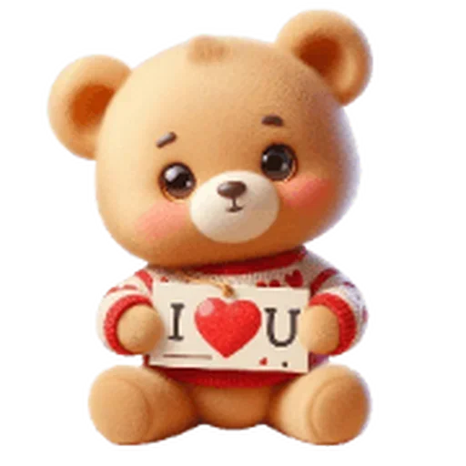 ❤️ Стикер «Valentines Bear» для Telegram