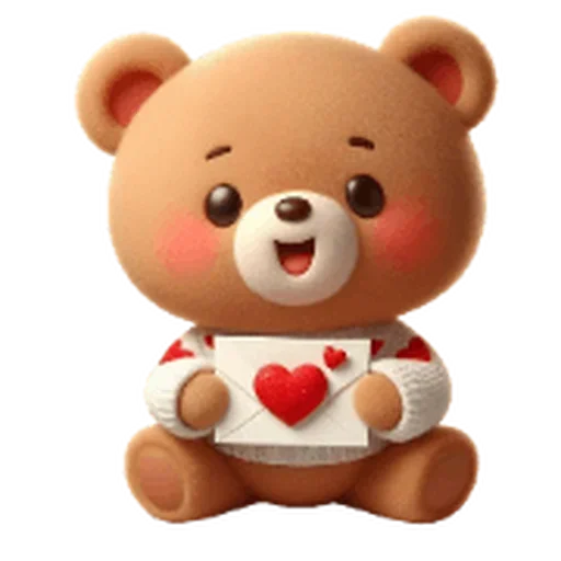 ❤️ Стикер «Valentines Bear» для Telegram