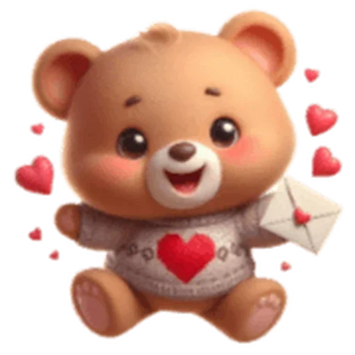 ❤️ Стикер «Valentines Bear» для Telegram
