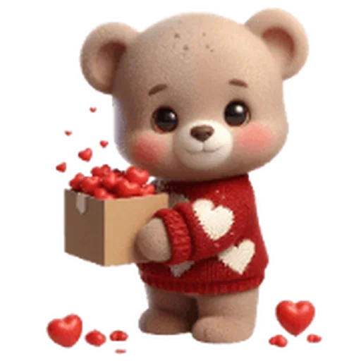 ❤️ Стикер «Valentines Bear» для Telegram