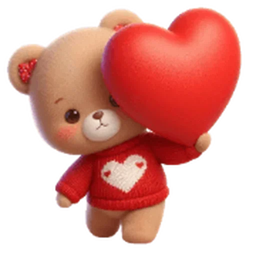 ❤️ Стикер «Valentines Bear» для Telegram
