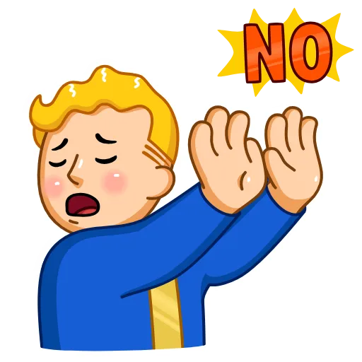 🙅‍♀ Эмодзи «Fallout Vault Boy» для Telegram