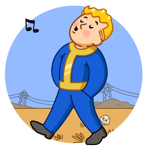😗 Эмодзи «Fallout Vault Boy» для Telegram