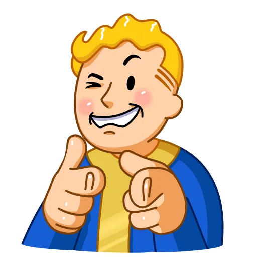 😉 Эмодзи «Fallout Vault Boy» для Telegram