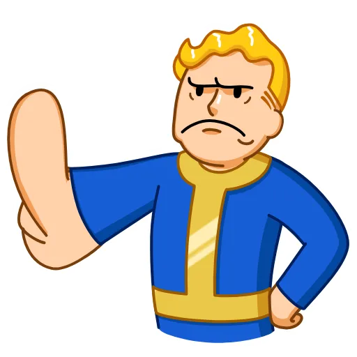 🖕 Эмодзи «Fallout Vault Boy» для Telegram