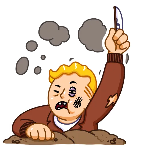 💣 Эмодзи «Fallout Vault Boy» для Telegram