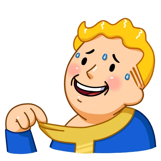 😓 Эмодзи «Fallout Vault Boy» для Telegram