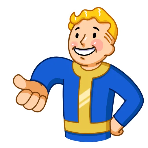 Эмодзи Fallout Vault Boy для Telegram — скачать