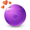 😚 Эмодзи «Purple Face Emoji» для Telegram