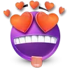 😍 Эмодзи «Purple Face Emoji» для Telegram