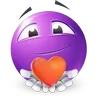 ❤️ Эмодзи «Purple Face Emoji» для Telegram