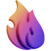 🔥 Эмодзи «Фиолетовые буквы, иконки» для Telegram