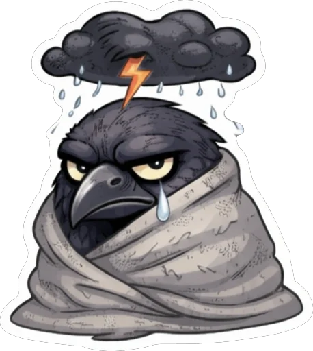 😢 Стикер «Ворон Джак» для Telegram
