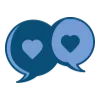 💙 Эмодзи «Синие буквы, иконки» для Telegram
