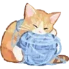 🐈 Эмодзи «Вязание» для Telegram